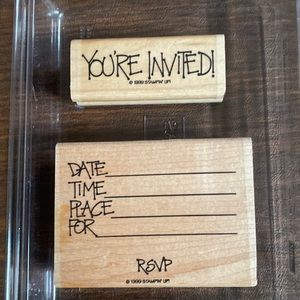 STAMPIN' UP! Bundle 3 sets to save 30%. "You’re Invited" (2 stamp set).